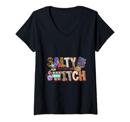 Damen Hexentrank Shirt Wissenschaft Halloween Phiole Lustig Niedlich T-Shirt mit V-Ausschnitt Damen Hexentrank Shirt Wissenschaft Halloween Phiole Lustig Niedlich T-Shirt mit V-Ausschnitt von Witch Potion Tee Shirts for Halloween Scientists