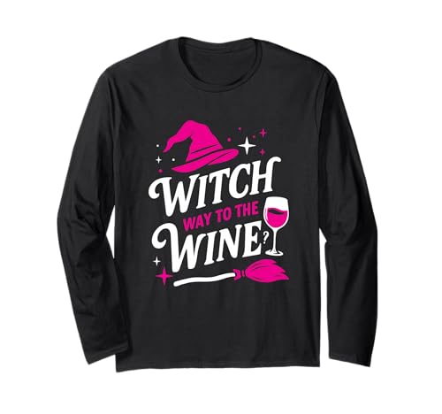 Witch Way to The Wine Lustiger Weinliebhaber Halloween Damen Langarmshirt Witch Way to The Wine Lustiger Weinliebhaber Halloween Damen Langarmshirt von Witch Way to the Wine Tee Shirts