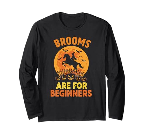 Hexenbesen Lustiges Pferdeliebhaber Mädchen Halloween-Kostüm Langarmshirt Hexenbesen Lustiges Pferdeliebhaber Mädchen Halloween-Kostüm Langarmshirt von Witch on a Horse Equestrian Halloween Costume