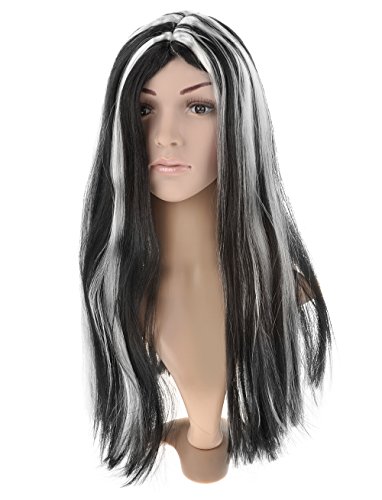 Witch Wig schwarz-weiß für Witchcostume (Perücke) von Witch