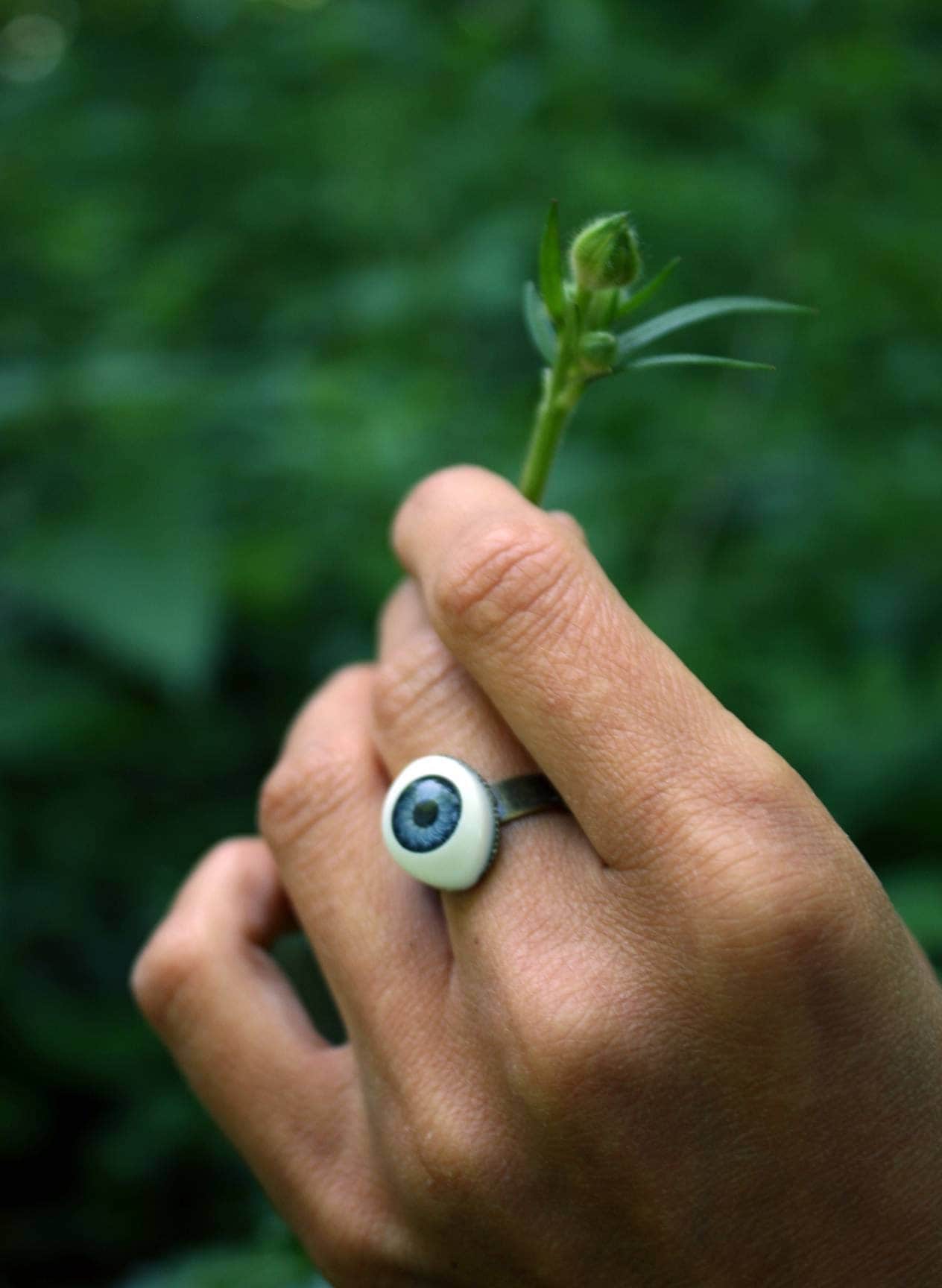 Puppenauge Ring, Augenring, Schützender Talisman, Böser Blick, Blaues Auge Boho Schmuck, Recycling Moderner Augenring Puppenauge Ring, Augenring, Schützender Talisman, Böser Blick, Blaues Auge Boho Schmuck, Recycling Moderner Augenring von WitchCart