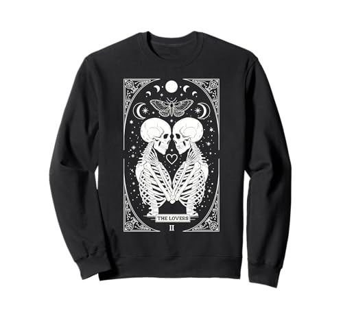 The Lovers Vintage Tarot Card Astrology Goth Halloween Women Sweatshirt The Lovers Vintage Tarot Card Astrology Goth Halloween Women Sweatshirt von Witchcraft Dark Goth Moth Shirts