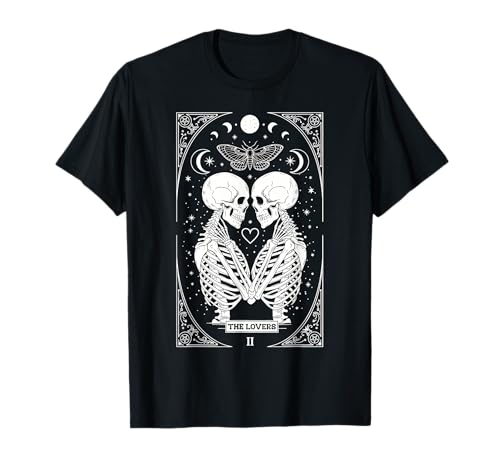 The Lovers Vintage Tarot Card Astrology Goth Halloween Women T-Shirt The Lovers Vintage Tarot Card Astrology Goth Halloween Women T-Shirt von Witchcraft Dark Goth Moth Shirts
