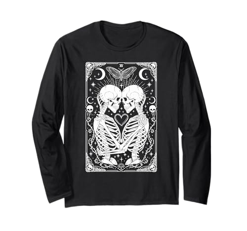 The Lovers Vintage Tarot Card Astrology Goth Halloween Women Langarmshirt The Lovers Vintage Tarot Card Astrology Goth Halloween Women Langarmshirt von Witchcraft Dark Goth Shirts Women