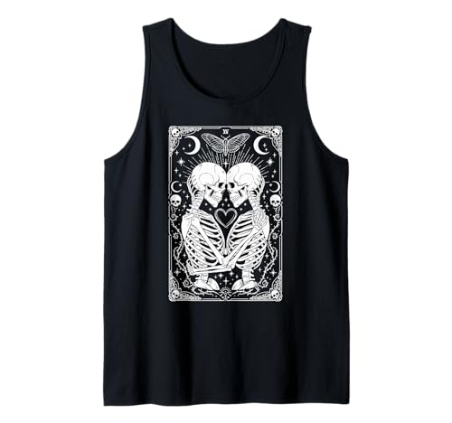 The Lovers Vintage Tarot Card Astrology Goth Halloween Women Tank Top von Witchcraft Dark Goth Shirts Women