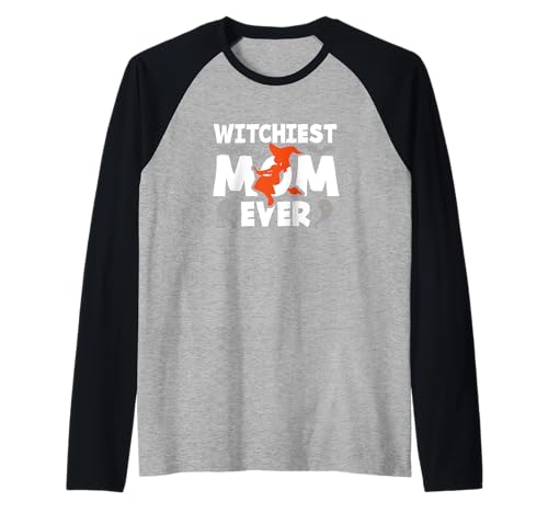 Hexenmutter Halloween Mama Mutter Hexenreichste Mutter Aller Zeiten Raglan von Witchiest Mom Ever Halloween Gift