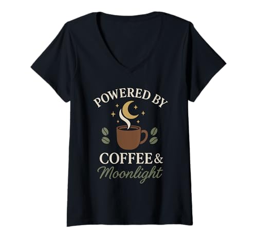 Damen Kitchen Witch Herbs Magic Moonlight Cooking Pagan Vibes T-Shirt mit V-Ausschnitt Damen Kitchen Witch Herbs Magic Moonlight Cooking Pagan Vibes T-Shirt mit V-Ausschnitt von Witchy Cozy Stirring Herbal Witchcraft Powered Tee
