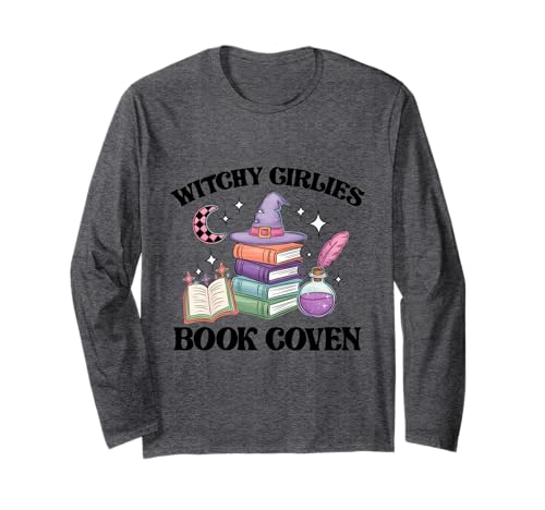 Witchy Girlies Book Coven Shirt Hexenhut Books Magischer Herbst Langarmshirt von Witchy Girlies Book Coven Tee Shirts for