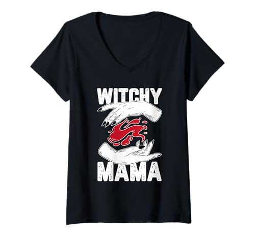 Damen Witchy Mama 31. Oktober Hexe T-Shirt mit V-Ausschnitt Damen Witchy Mama 31. Oktober Hexe T-Shirt mit V-Ausschnitt von Witchy Mama 31 October Halloween Gift