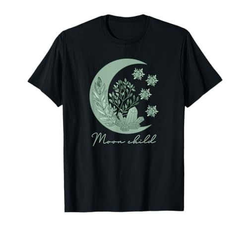 Mond Kind Hexe Wicca Ahnen Magie Halbmond Braun T-Shirt Mond Kind Hexe Wicca Ahnen Magie Halbmond Braun T-Shirt von Witchy Moon Child Moon Phases Pagan Divination