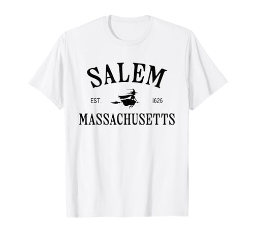 Salem Massachusetts Hexe Fliegender Besen Halloween Frauen T-Shirt Salem Massachusetts Hexe Fliegender Besen Halloween Frauen T-Shirt von Witchy Salem Broomstick Halloween Shirt Company