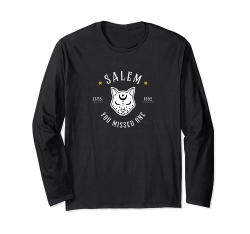 Witchy Salem Halloween für Frauen 1692 mystische Katze Hexe Langarmshirt von Witchy Salem Halloween for Women 1692 Witch