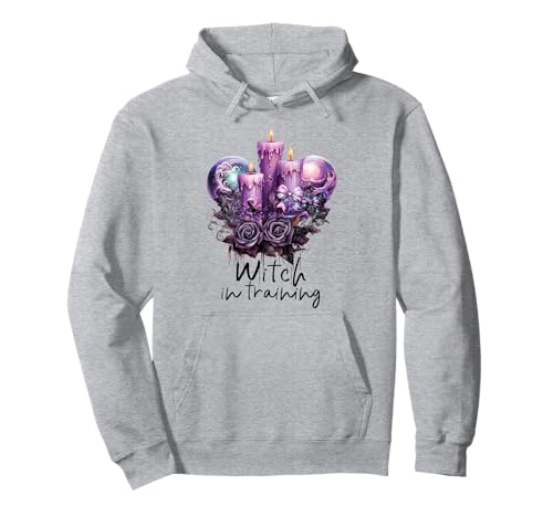 Lila Kerzen Floral Magical Spells Goth Witch In Training Pullover Hoodie Lila Kerzen Floral Magical Spells Goth Witch In Training Pullover Hoodie von Witchy Vibes Saying