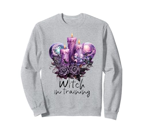 Lila Kerzen Floral Magical Spells Goth Witch In Training Sweatshirt Lila Kerzen Floral Magical Spells Goth Witch In Training Sweatshirt von Witchy Vibes Saying
