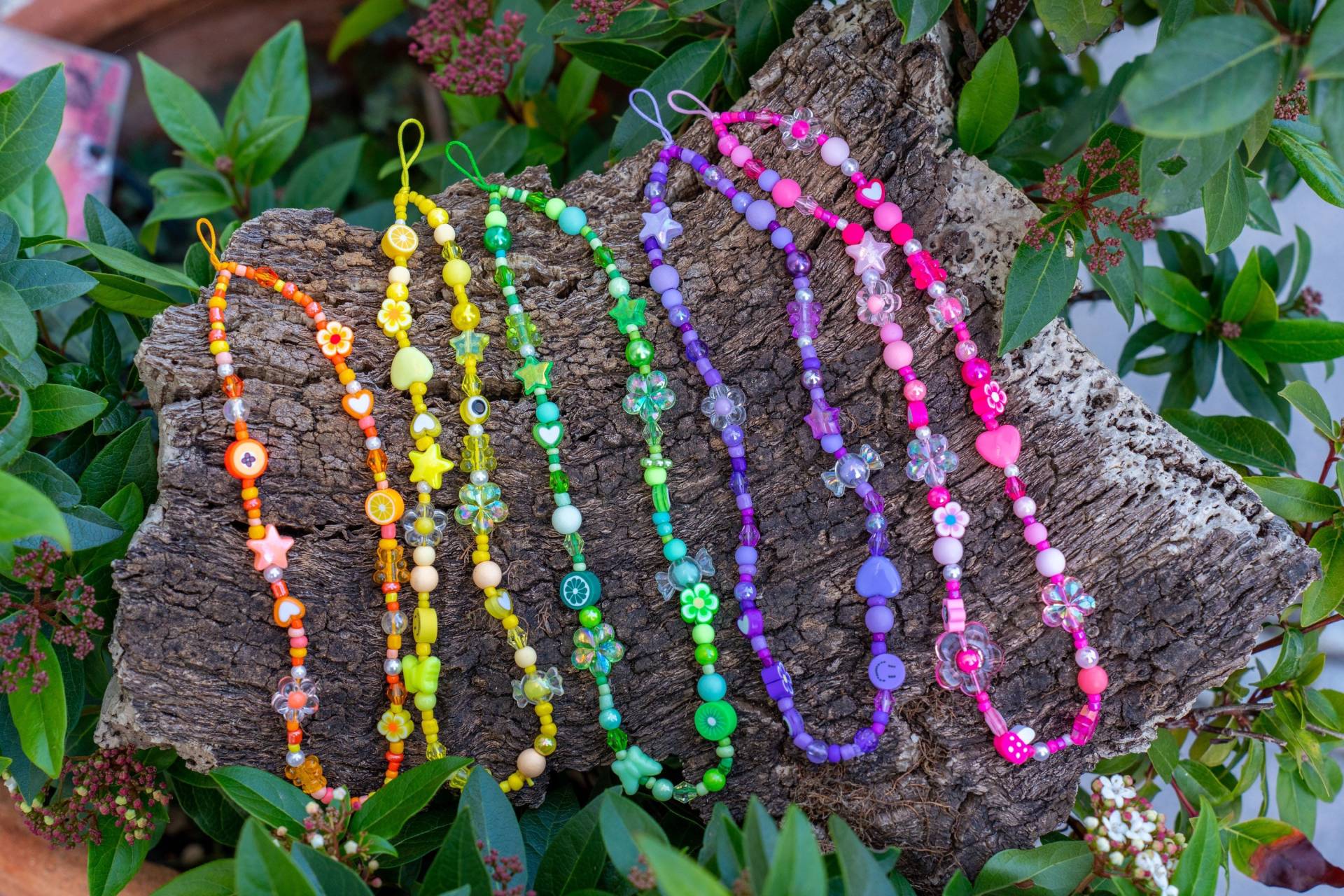 Perlen-Handykette/Regenbogen/ Diy Handykette Trendy Widerstandsfähig von WitchyPearls
