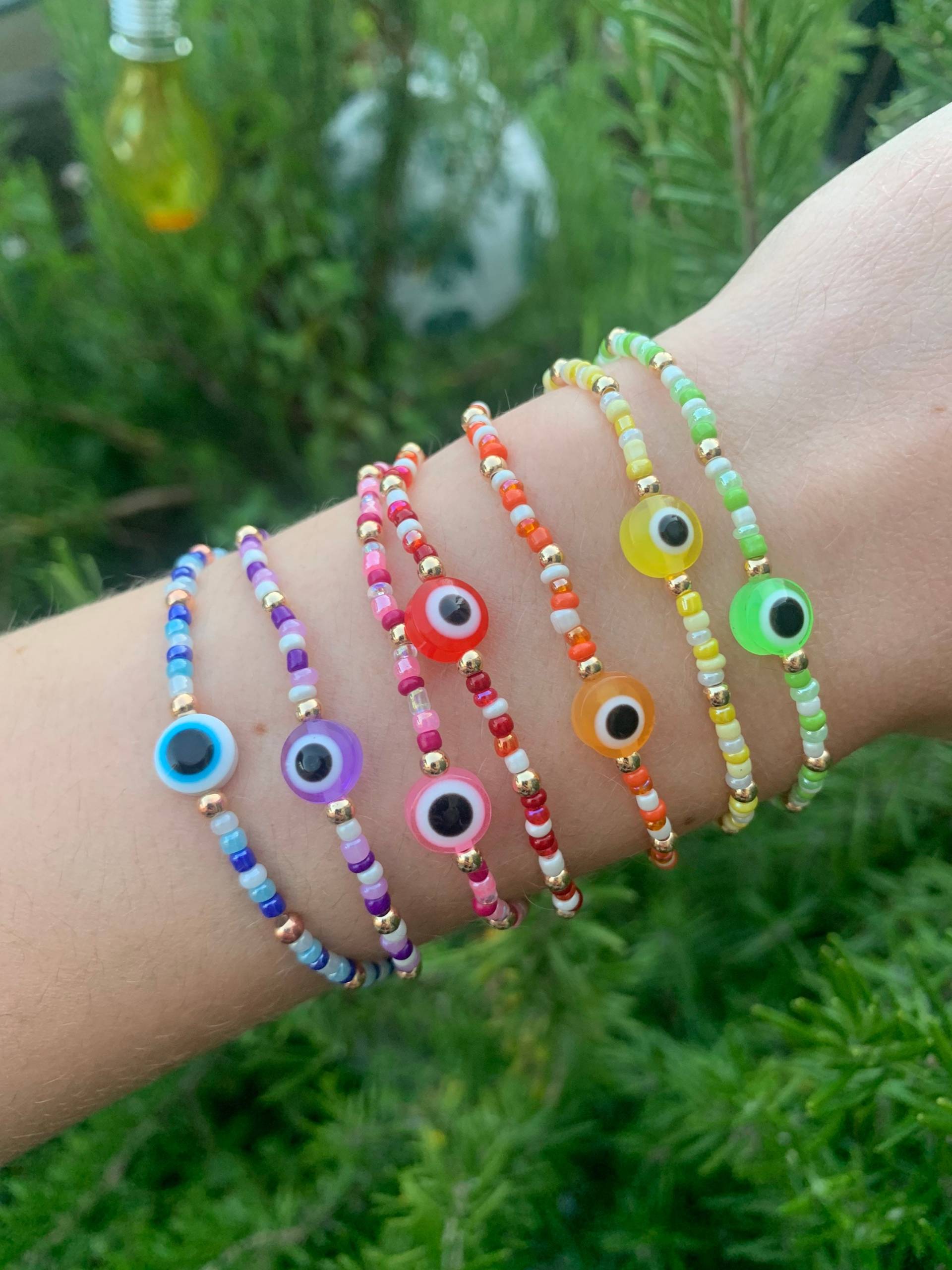 Perlenarmband Evil Eye in Verschiedenen Farben | Rainbow Magic Perlenarmband Evil Eye in Verschiedenen Farben | Rainbow Magic von WitchyPearls
