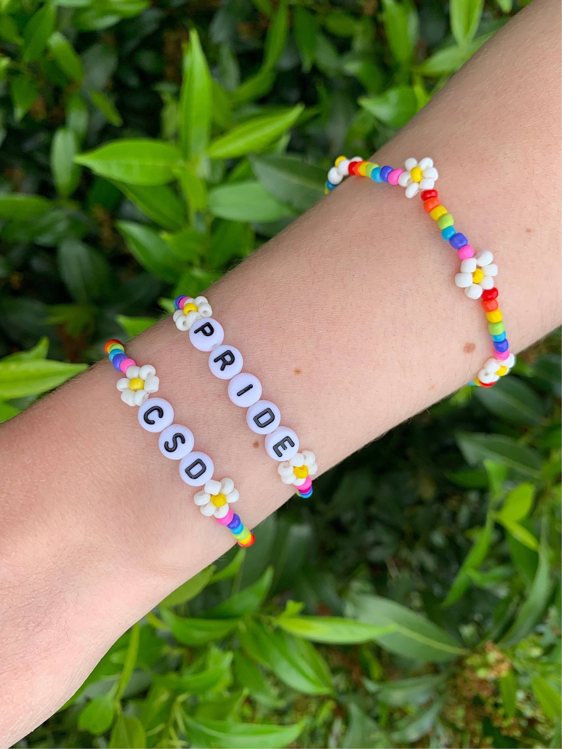 Personalisiertes Perlenarmband Flower Pride | Pride Flag Ally Csd Bracelet Pearl Personalisiertes Perlenarmband Flower Pride | Pride Flag Ally Csd Bracelet Pearl von WitchyPearls