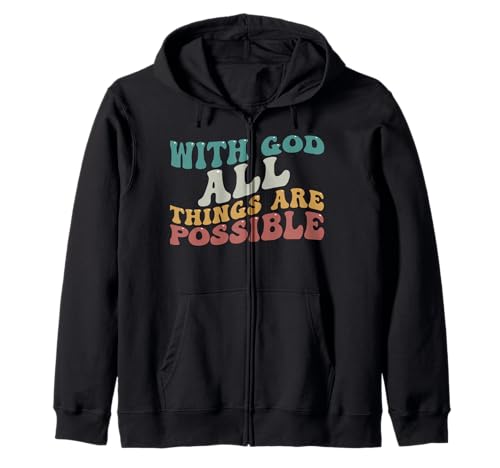 with God All Things Are Possible Shirt Bibel Gift Men Women Kapuzenjacke von With God All Things are Possible Jesus Men Women