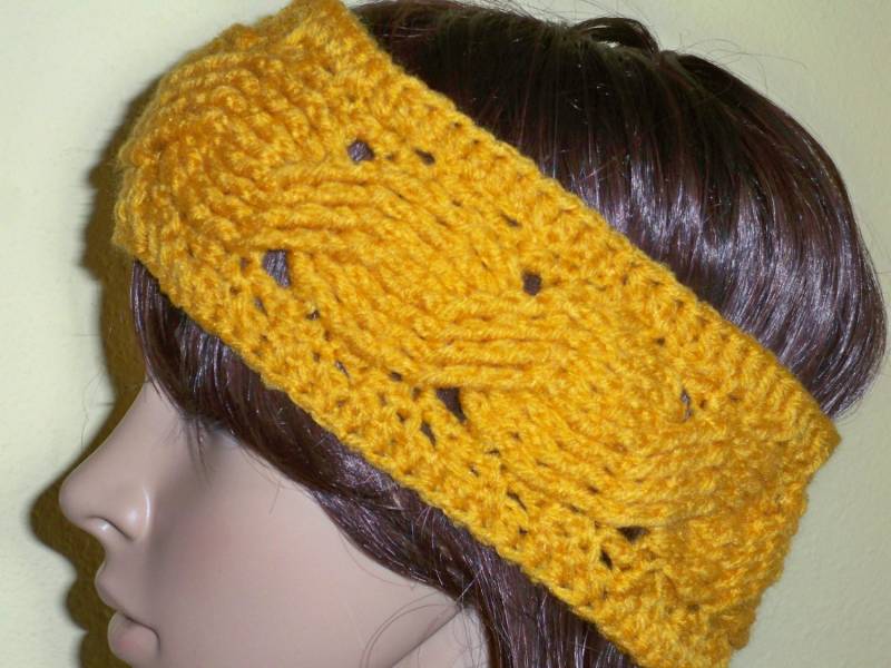 Senfgelbes Zopfmuster Stirnband Senfgelbes Zopfmuster Stirnband von WithHopeandLove