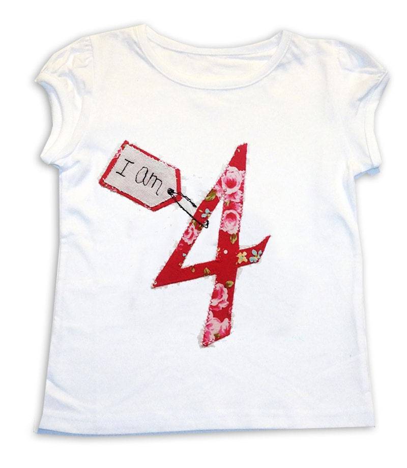 Mädchen Geburtstag Tshirt, Mädchens Personalisiertes Alter T-Shirt, Shirt, Mädchenkleidung von WithHugsandKisses