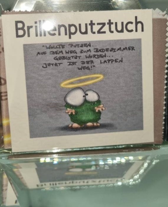 Brillenputztuch Putzen Monster Lustig Durchblick Selbst Bedruckt Sublimation Display Glasreinigung von WithLovebySchimmels