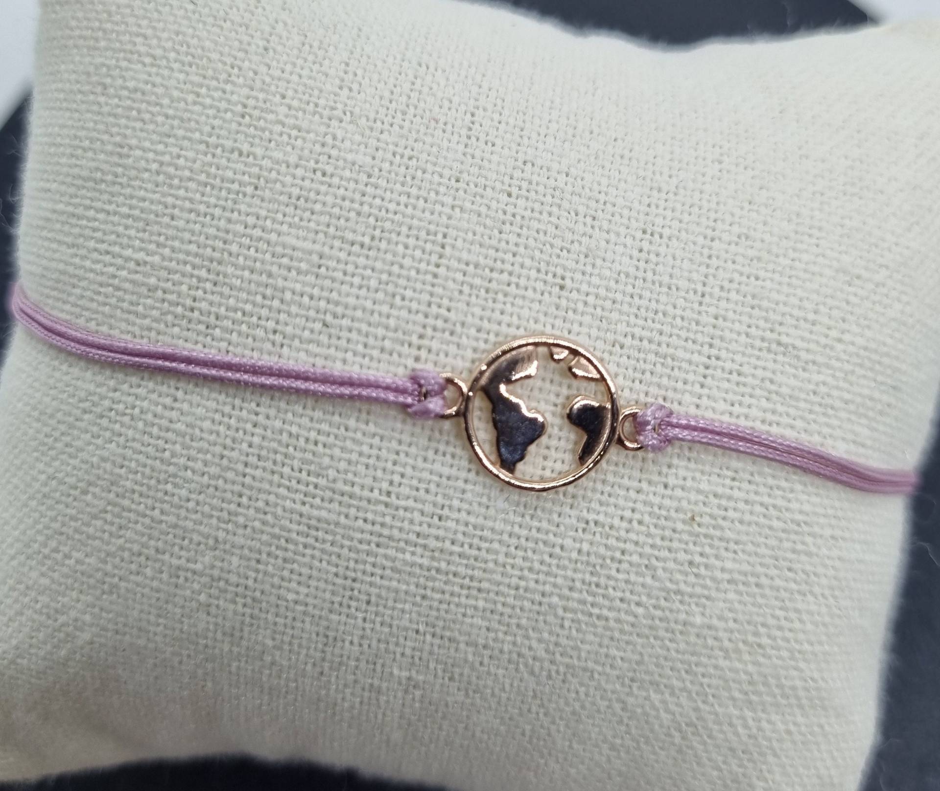 Damen Armband Weltkarte, 925Er Silber, Rosevergoldet. Makramee, Geburtstag, Weihnachten, Freundin, Liebe Damen Armband Weltkarte, 925Er Silber, Rosevergoldet. Makramee, Geburtstag, Weihnachten, Freundin, Liebe von WithLovebySchimmels