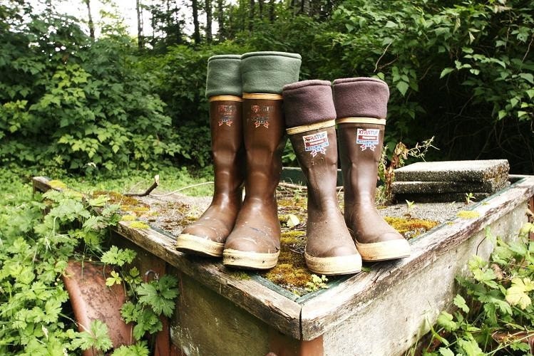 Herren Fleece Regen Boot Liner Brauner Winter Einsatz von WithTheRain