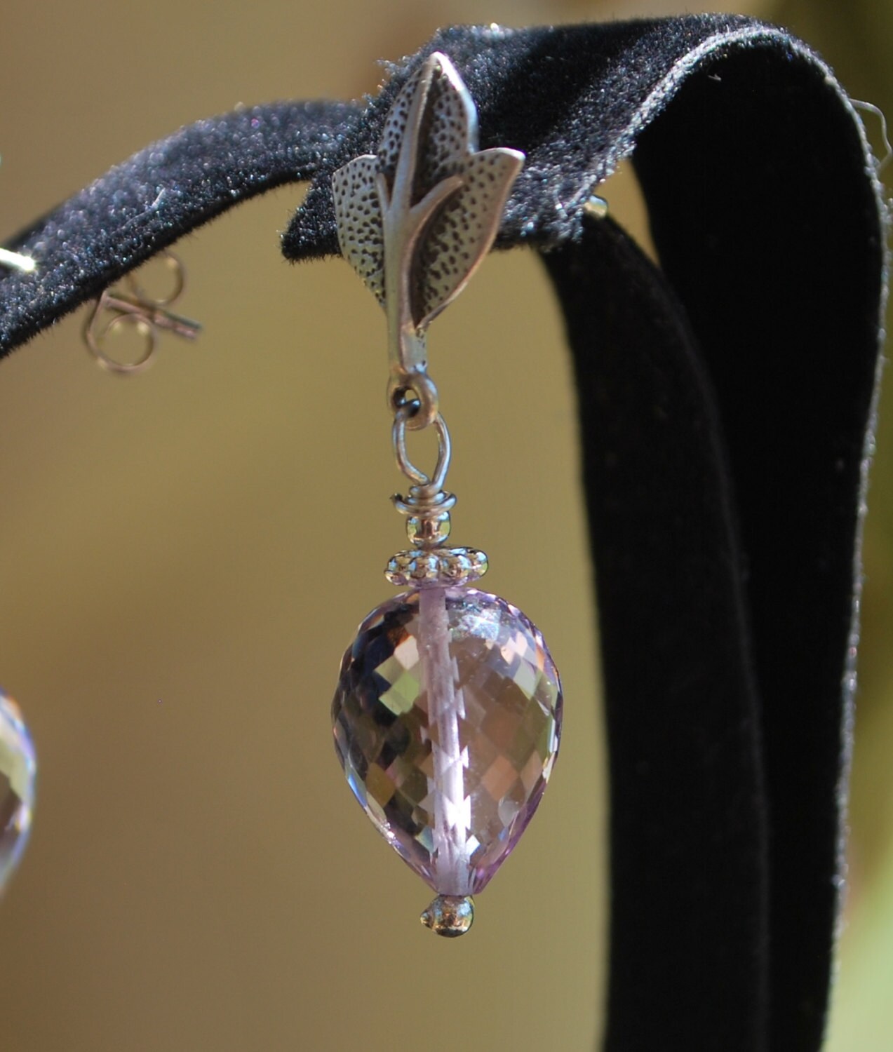 Verkauf"Rosa Prasiolith Und Sterling Silber Ohrringe; Rosenquarz Edelstein-Ohrringe Verkauf"Rosa Prasiolith Und Sterling Silber Ohrringe; Rosenquarz Edelstein-Ohrringe von WitsEndMagick