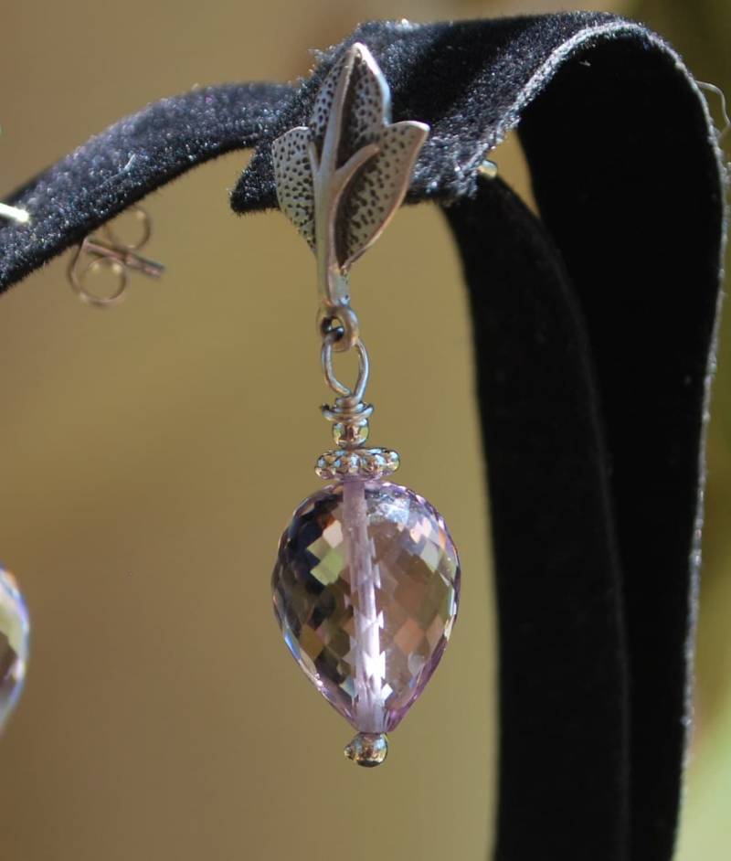 Verkauf"Rosa Prasiolith Und Sterling Silber Ohrringe; Rosenquarz Edelstein-Ohrringe Verkauf"Rosa Prasiolith Und Sterling Silber Ohrringe; Rosenquarz Edelstein-Ohrringe von WitsEndMagick