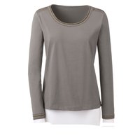 Witt Weiden Damen Rundhalsshirt taupe von Witt