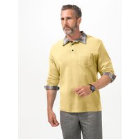 Witt Herren Langarm-Poloshirt, gelb von Witt