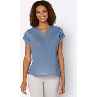 Witt Weiden Damen Kurzarmbluse blue-stone-washed von Witt