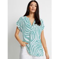 Witt Weiden Damen Bluse mint-weiß-bedruckt von Witt