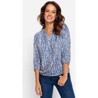 Witt Weiden Damen Bluse weiß-jeansblau-bedruckt von Witt