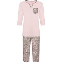 Witt Weiden Damen Capri-Schlafanzug rosé-grau-bedruckt von WITT WEIDEN