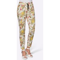 Witt Damen Druckhose, lindgrün-papaya-bedruckt von Witt