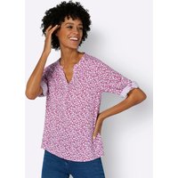 Witt Weiden Damen Druckbluse magenta-ecru-bedruckt von Witt