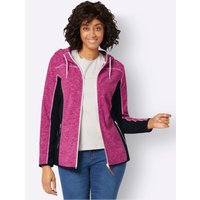 Witt Weiden Damen Fleece-Jacke magenta-weiß-meliert von Witt