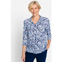 Witt Weiden Damen Jersey-Bluse bleu-marine-bedruckt von Witt