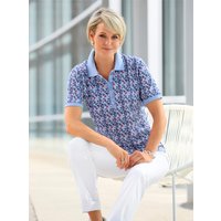 Witt Weiden Damen Poloshirt bleu-fuchsia-bedruckt von Witt