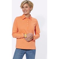 Witt Weiden Damen Langarm-Poloshirt orange von Witt