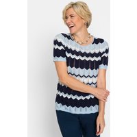 Witt Weiden Damen Pullover hellblau-marine-gemustert von Witt