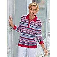 Witt Weiden Damen Langarm-Pullover rot-kornblume-geringelt von Witt