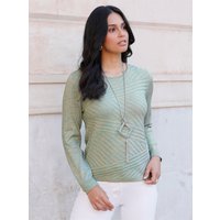 Witt Weiden Damen Pullover sand-mint-gemustert von Witt