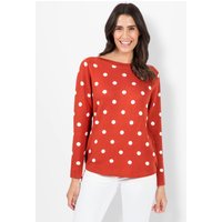 Witt Weiden Damen Langarm-Pullover terra-ecru-gemustert von Witt