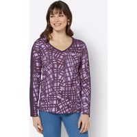 Witt Weiden Damen Langarmshirt aubergine-flieder-bedruckt von Witt