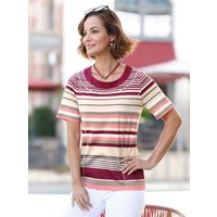 Witt Damen Shirt, bordeaux-sand-geringelt von Witt