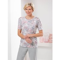 Witt Weiden Damen Shirt hellgrau-altrosa-bedruckt von Witt