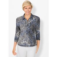 Witt Weiden Damen Poloshirt himmelblau-bedruckt von Witt