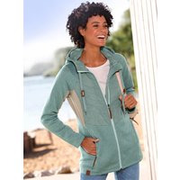 Witt Weiden Damen Strickfleece-Jacke kalkmint-jade-gemustert von Witt